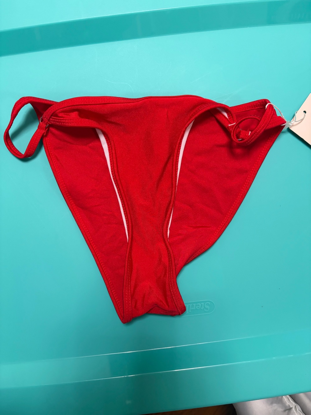 Musera Red Bikini Bottom - Solid Red Swimwear